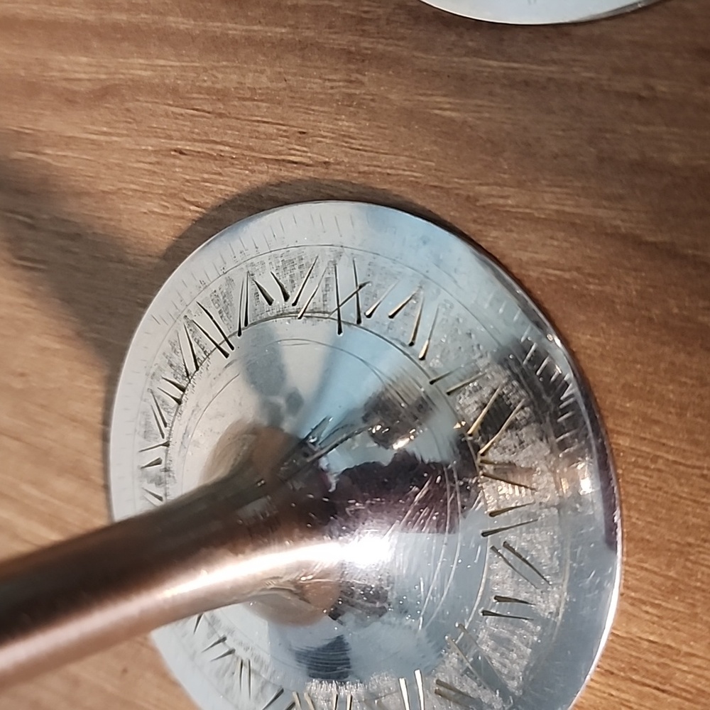 World Gift ZY Long Stem Goblet Silverplate India set of 2 - Picture 8 of 9